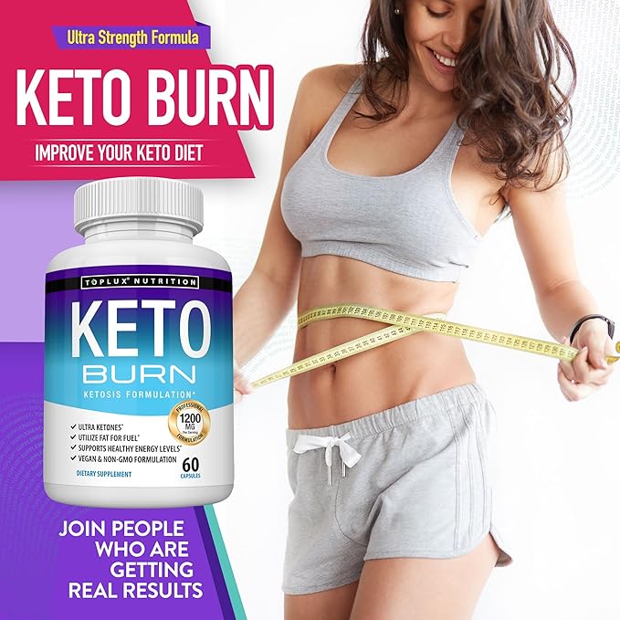 Keto Burn – Advanced Ketosis Support Formula | 1200mg | 60 Capsules