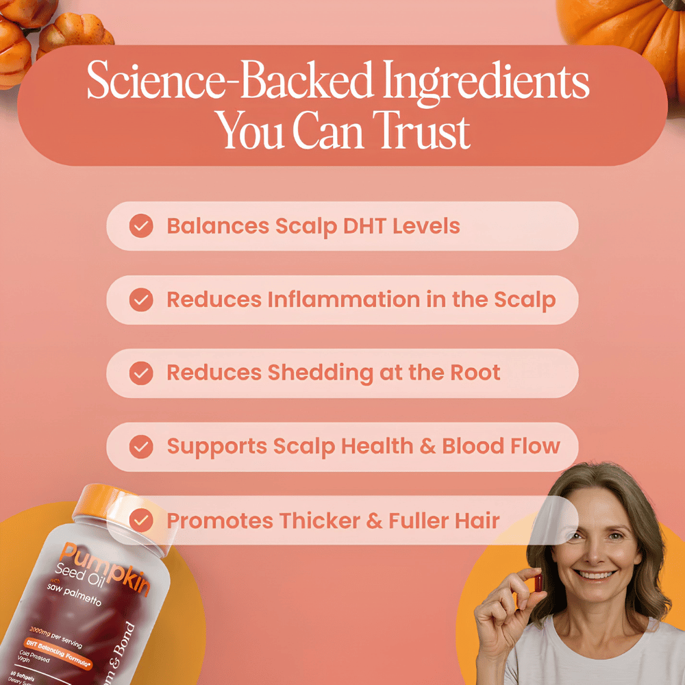 Pumpkin Seed Oil with Saw Palmetto - Healthy Hair Growth & DHT Support
