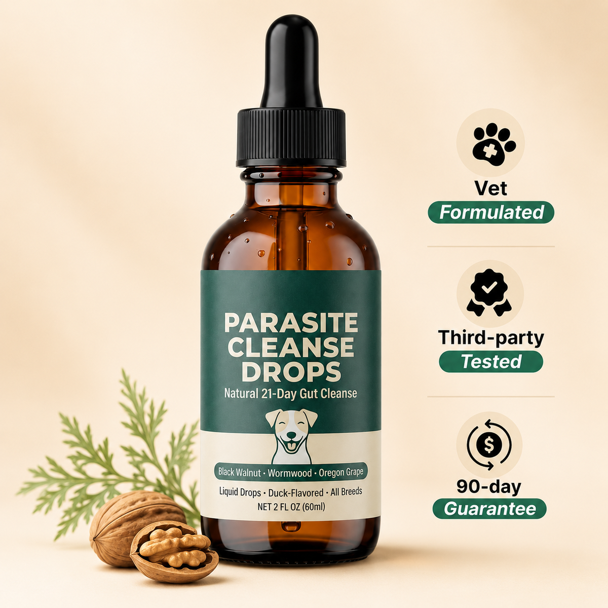 Parasite Cleanse Drops for Dogs – Supports Gut Health and Digestion