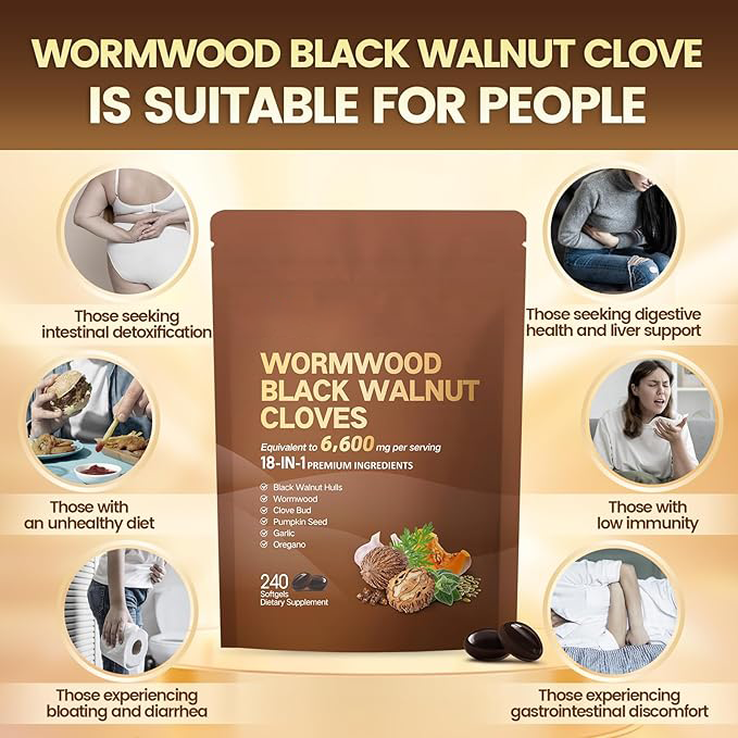 Wormwood Black Walnut Clove Capsules