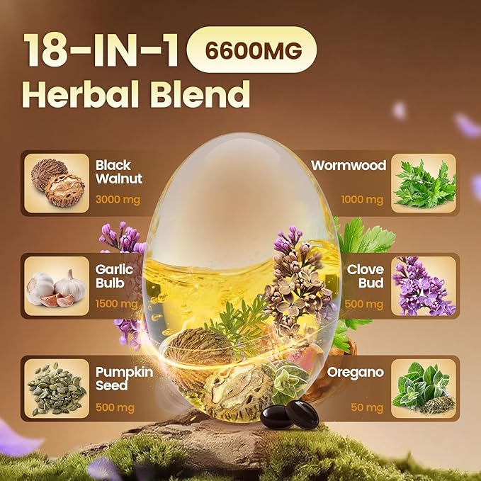 Wormwood Black Walnut Clove Capsules