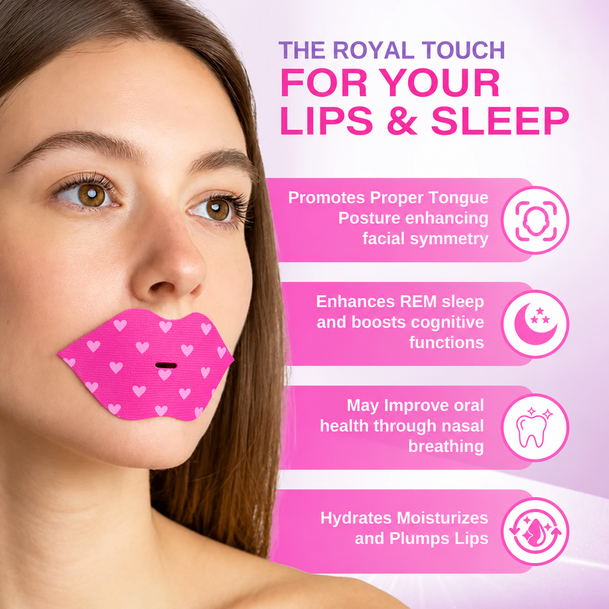 Hydrating Lip Plumping Mouth Tape – Overnight Moisture & Comfort