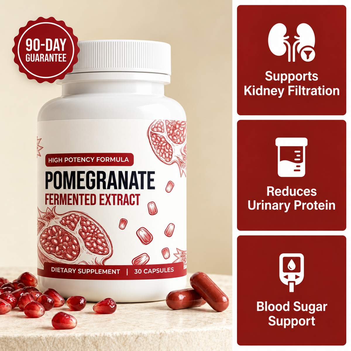 Fermented Pomegranate Extract Capsules – 800mg | Antioxidant & Daily Wellness Support