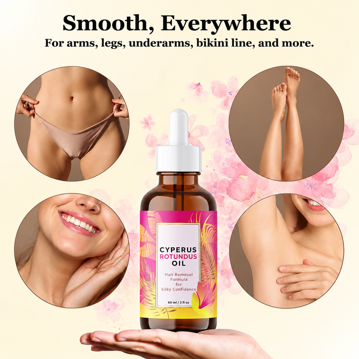 Cyperus Rotundus Hair Reduction Oil – Smooth Skin & Post-Hair Removal Care