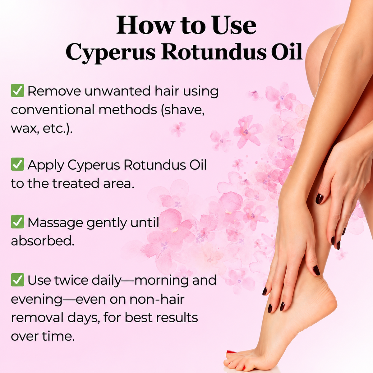 Cyperus Rotundus Hair Reduction Oil – Smooth Skin & Post-Hair Removal Care