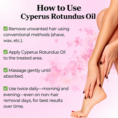 Cyperus Rotundus Hair Reduction Oil – Smooth Skin & Post-Hair Removal Care