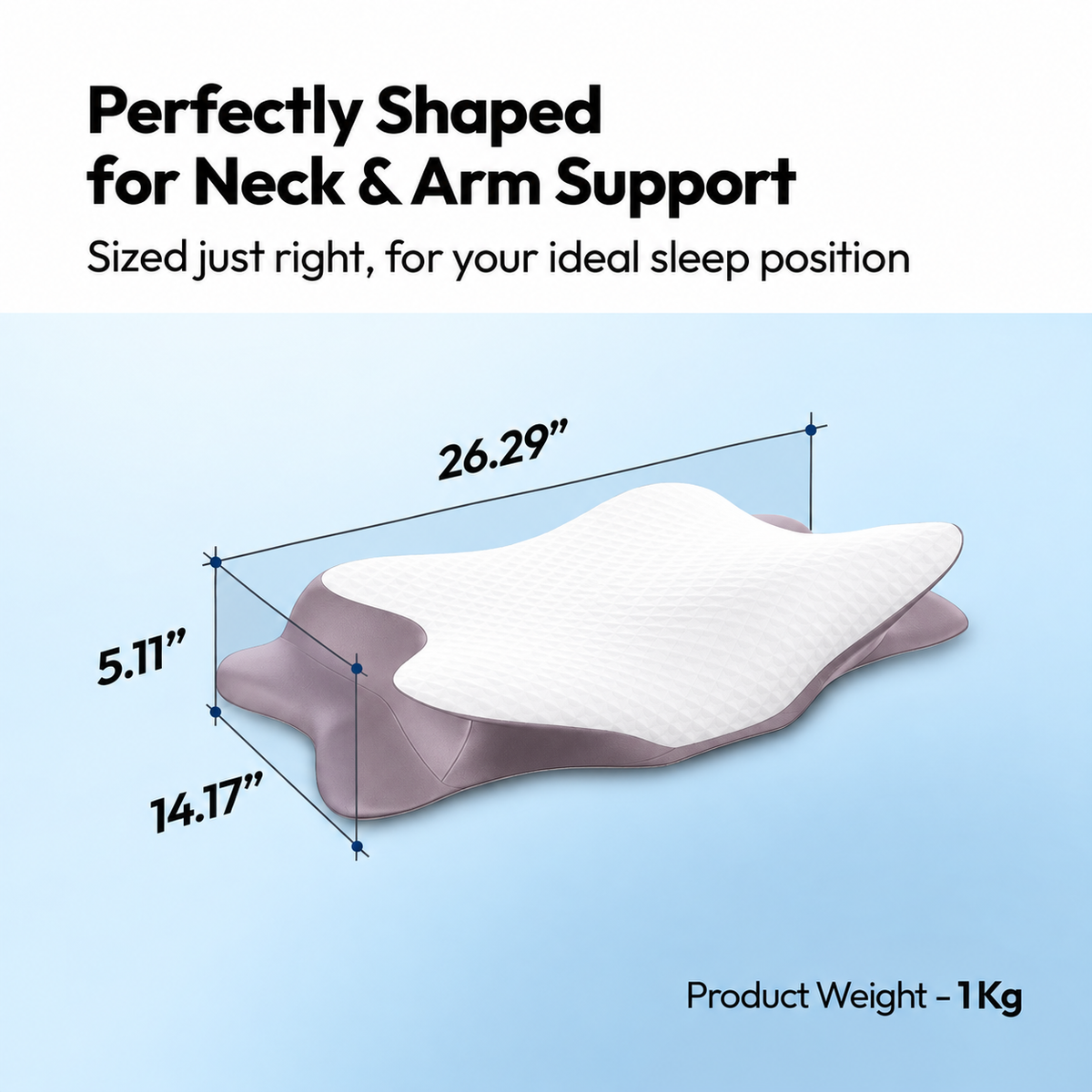 Ergonomic Butterfly Cervical Pillow – Neck, Shoulder & Arm Support