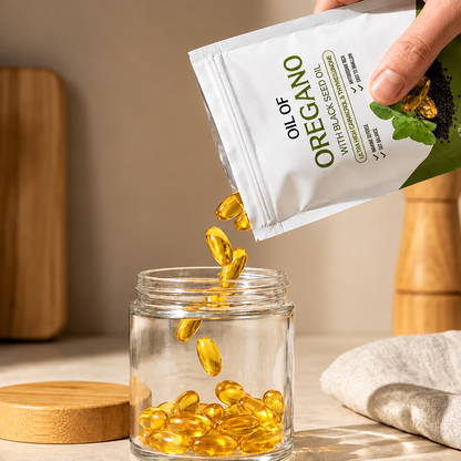Oil of Oregano with Black Seed Oil Softgels – Daily Immune, Digestive & Wellness Support