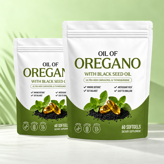 Oil of Oregano with Black Seed Oil Softgels – Daily Immune, Digestive & Wellness Support