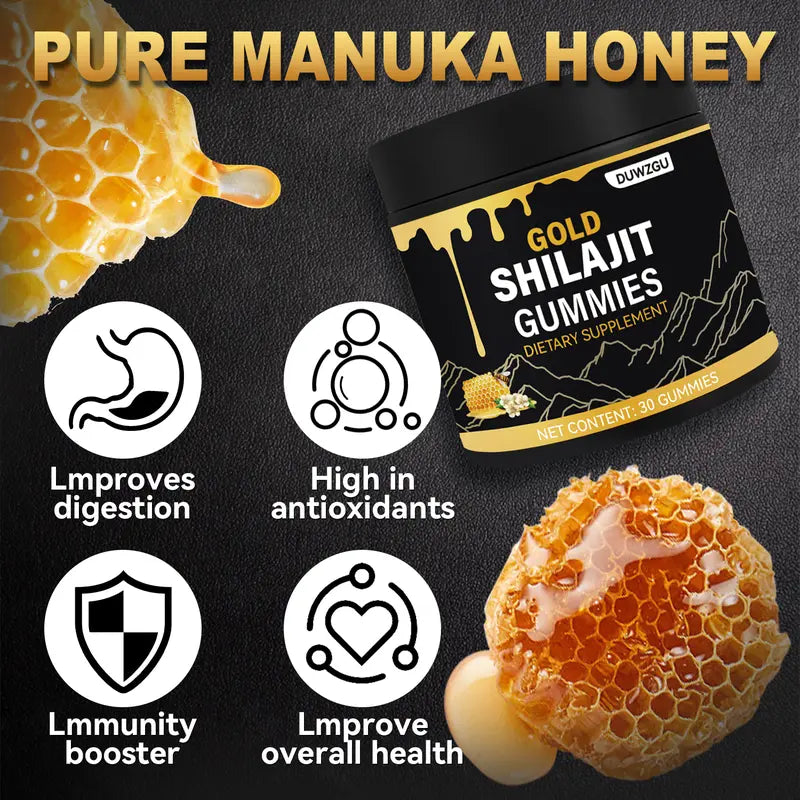 Gold Shilajit Gummies Organic Manuka Honey