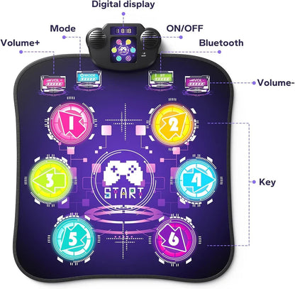 Dance Mat, Dance Pad with Touch Sensitive Light Up LED & 5 Modes Game